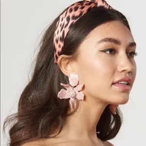 Pink cheetah Lele Sadoughi Headband - One size